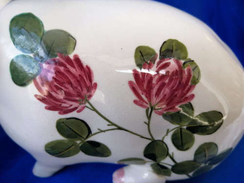 Large Plichta London pottery pig thistle Wemyss *