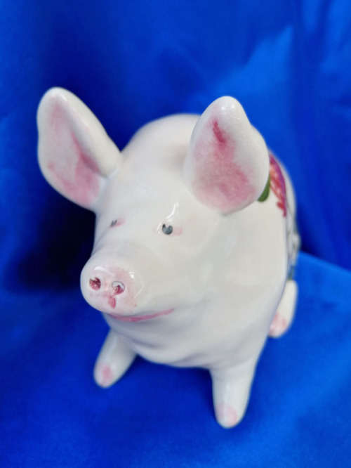 Large Plichta London pottery pig thistle Wemyss *
