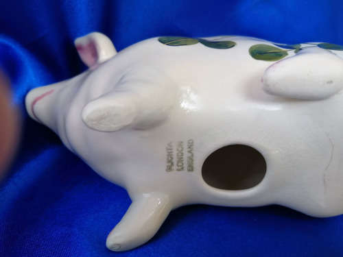Large Plichta London pottery pig thistle Wemyss *