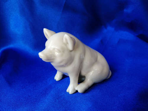 Old Porcelain Sitting Pig *
