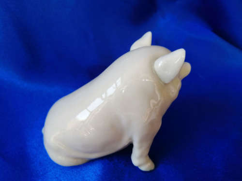 Old Porcelain Sitting Pig *