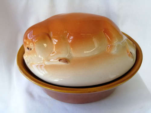 Old Pate Pot Lidded Pig Hog *