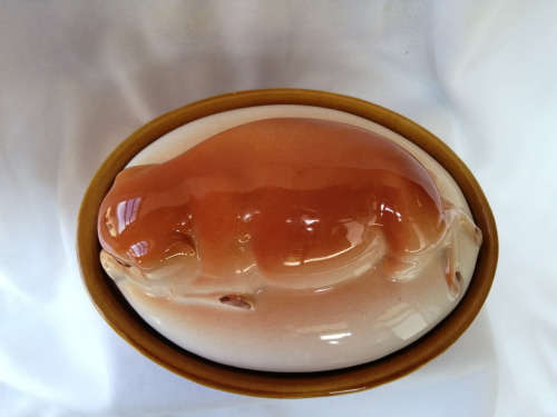 Old Pate Pot Lidded Pig Hog *
