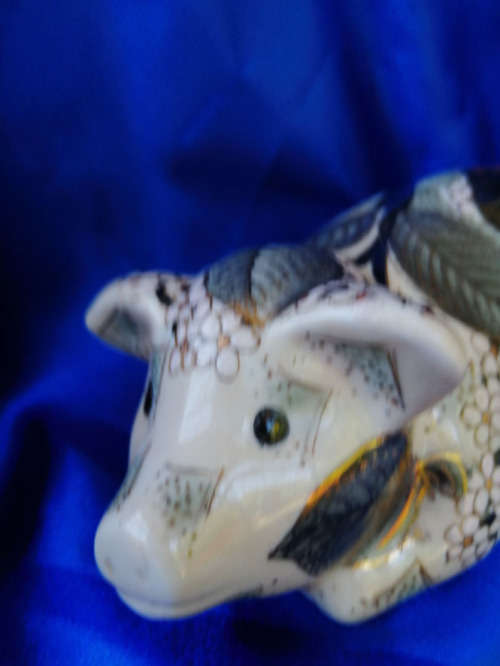 Enameled porcelain  pig *