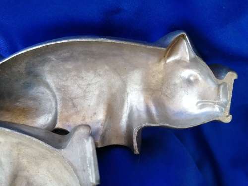 1950 Metal Pig Mould C.van Laere designed chocolate mould *