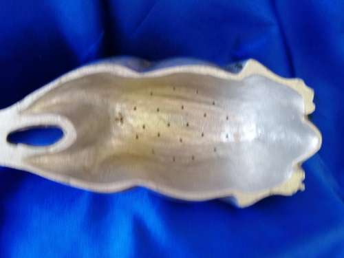 Old Metal Chubby Pig Hatpin Holder #