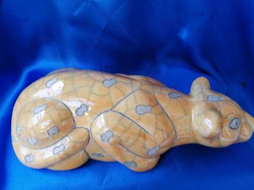 Large Raku Lying Lioness