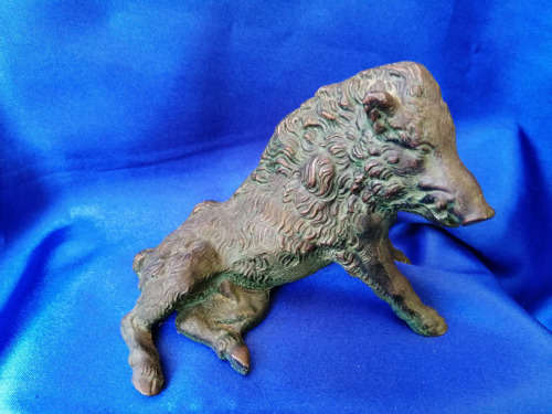 Large Bronze Wild Boar sculpure *