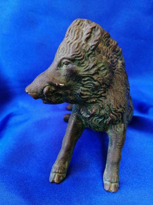 Large Bronze Wild Boar sculpure *