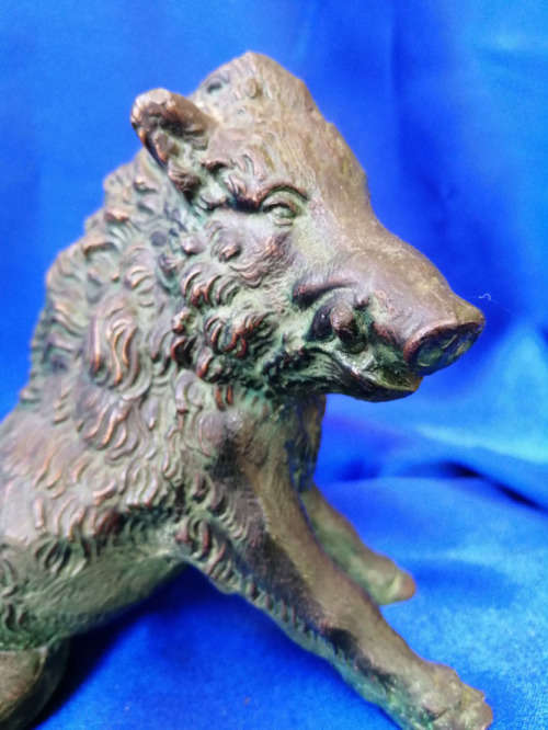 Large Bronze Wild Boar sculpure *