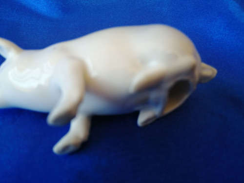 Vintage Porcelain Sitting Pig *