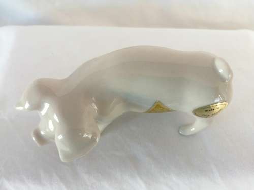 Vintage Royal Dux  Pig Figurine white