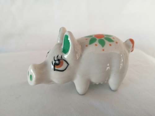 Rare Wade blow up whimsie Ireland Shamrock Pottery Irish Comical Pig 1950`s