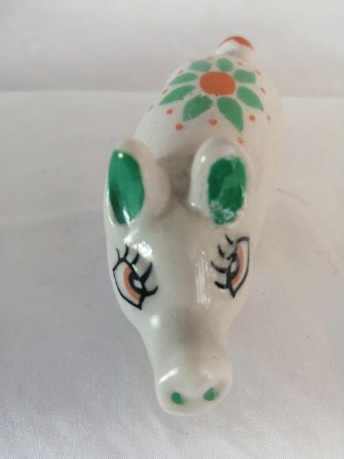 Rare Wade blow up whimsie Ireland Shamrock Pottery Irish Comical Pig 1950`s