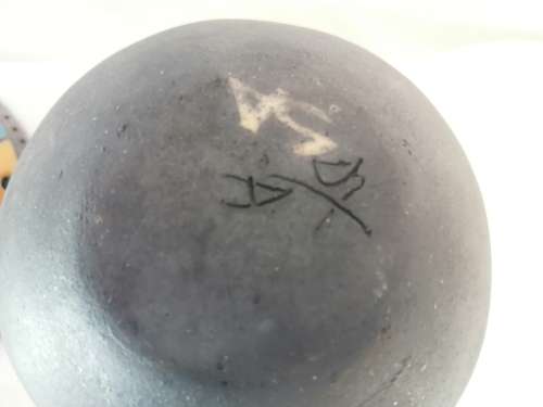 Large Round Lidded Raku Trinket Box