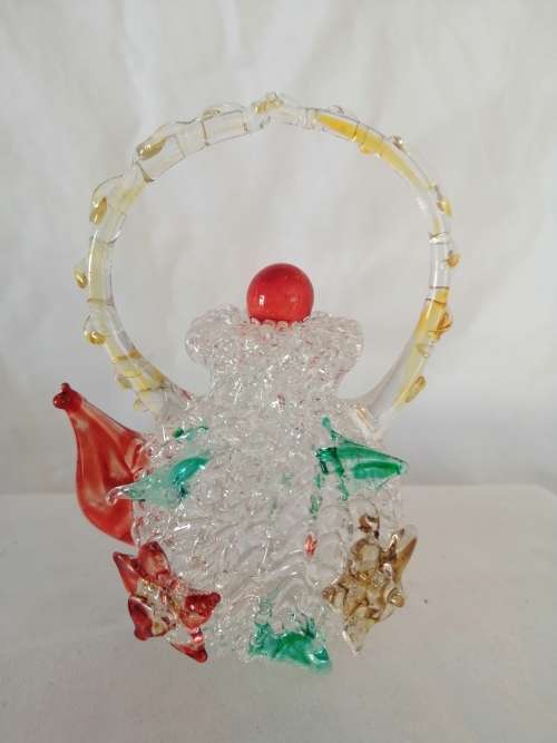 Stunning hand made spun glass lacework teapot