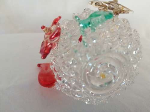 Stunning hand made spun glass lacework teapot