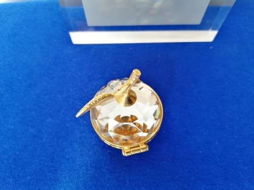 GENUINE Swarovski Crystal Stunning Clear Small Apple Photo Holder Paperweight *