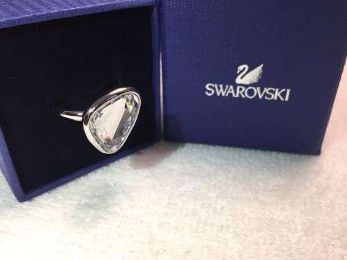 Swarovski Crystal Crush Rhodium Plated Ring