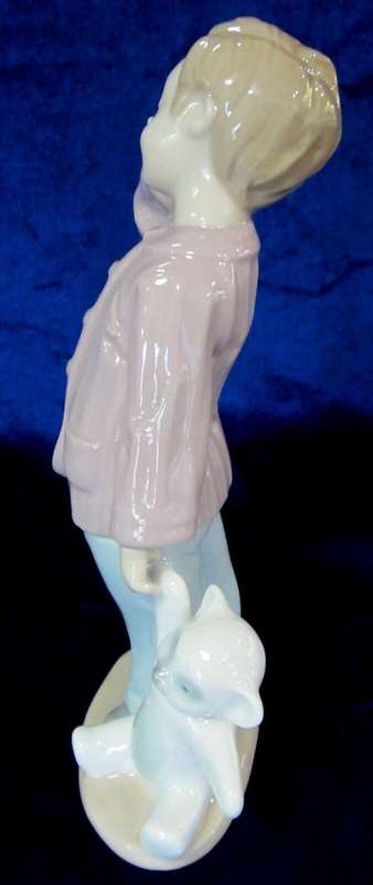 Nao Porcelain by Lladro Sleepy Head Boy Sleepy Holding Teddy Bear