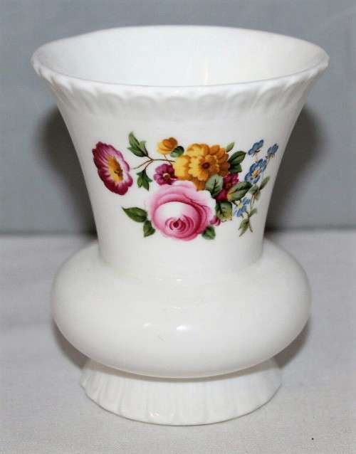 COALPORT LUDLOW BONE CHINA VASE, ROSE PATTERN #