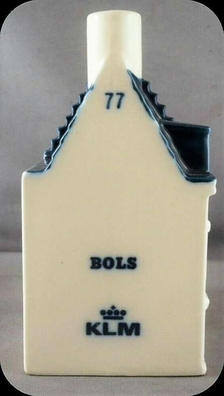 KLM  Bols Royal Distilleries Holland Blue Delft House No. 77 - Amsterdam