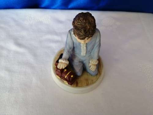 Wedgwood Boy Playing with train Figure