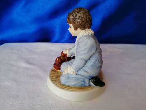 Wedgwood Boy Playing with train Figure