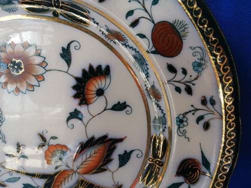 Vintage Large Carro Grimware Plate Gold Trim #