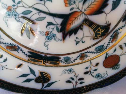 Vintage Large Carro Grimware Plate Gold Trim #