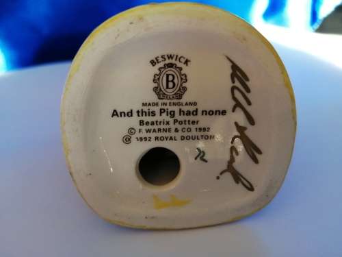 Beswick Beatrix Potters And this Little Pig had None 3319  # Signed