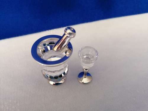 Swarovski Crystal Memories Champagne Bucket and Flute Rhodium