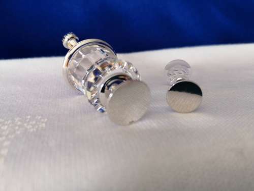 Swarovski Crystal Memories Champagne Bucket and Flute Rhodium