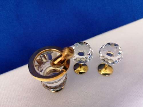 Swarovski Crystal Memories Champagne Bucket and Flutes Gold Plated