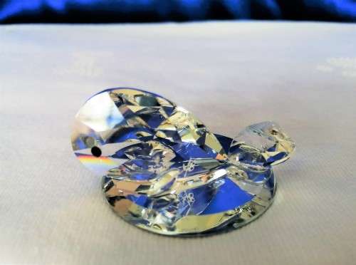 Stunning Crystal Glass Whale on Mirror