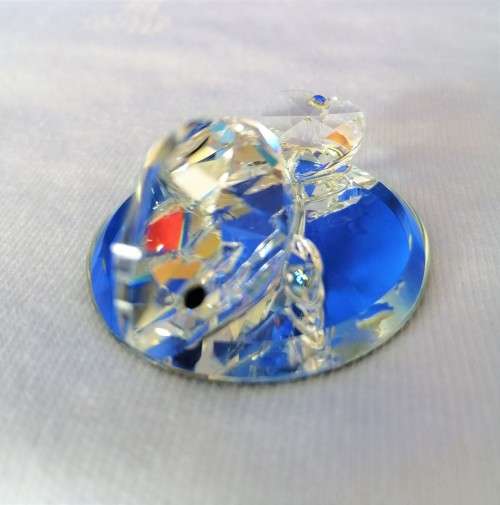 Stunning Crystal Glass Whale on Mirror