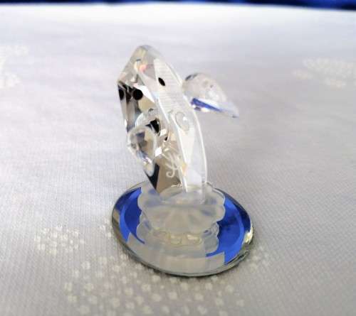 Stunning Crystal Glass Whale on Mirror