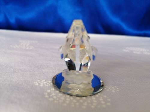 Stunning Crystal Glass Whale on Mirror