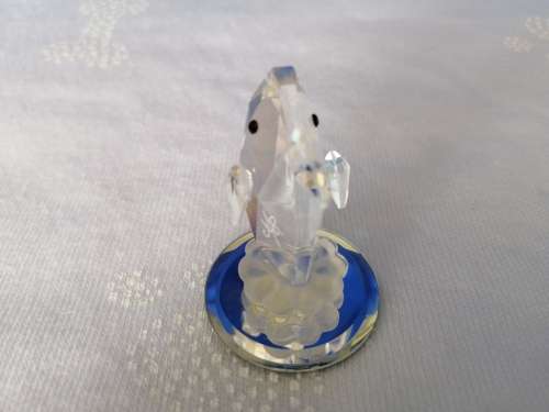 Stunning Crystal Glass Whale on Mirror