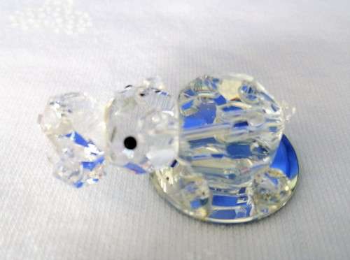 Stunning Crystal Glass Hippo on Mirror