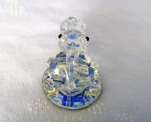 Stunning Crystal Glass Hippo on Mirror