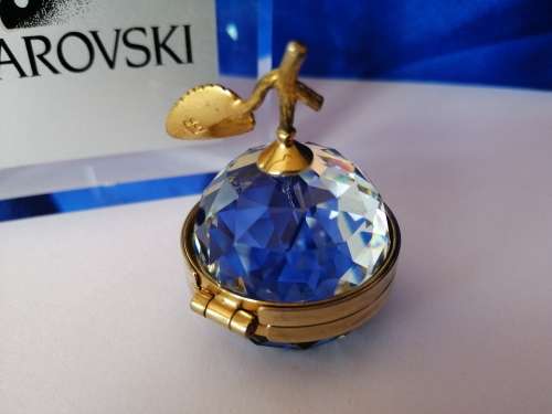 GENUINE Swarovski Crystal Stunning Clear Small Apple Photo Holder Paperweight *