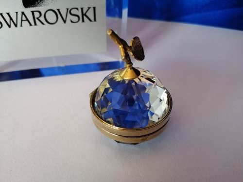GENUINE Swarovski Crystal Stunning Clear Small Apple Photo Holder Paperweight *