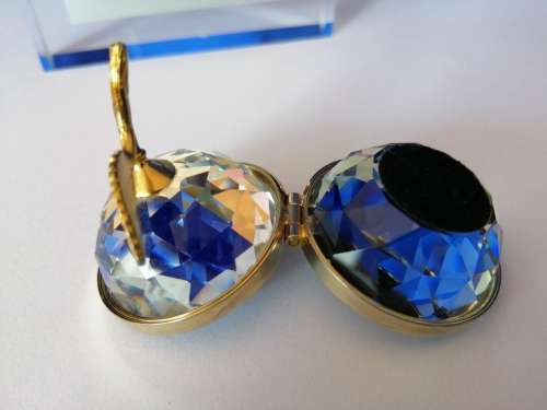 GENUINE Swarovski Crystal Stunning Clear Small Apple Photo Holder Paperweight *
