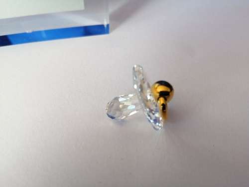 Swarovski Crystal Memories Moments Baby Dummy Gold Plated