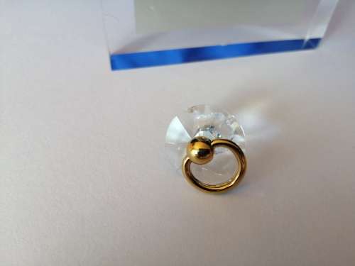 SWAROVSKI CRYSTAL MEMORIES MOMENTS Pacifer GOLD PLATED  #