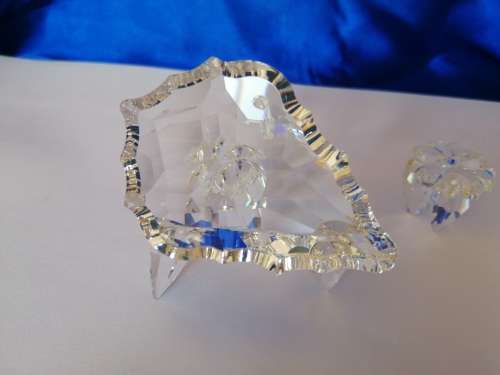 Stunning Crystal Glass Piano and Stool