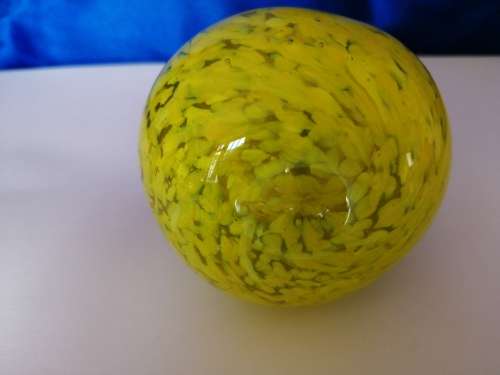 Stunning Glass Large Yellow Pearl