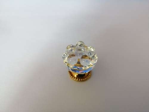 Stunning Crystal Glass Fruit Bowl with Gold trim