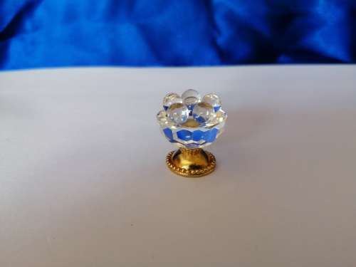 Stunning Crystal Glass Fruit Bowl with Gold trim